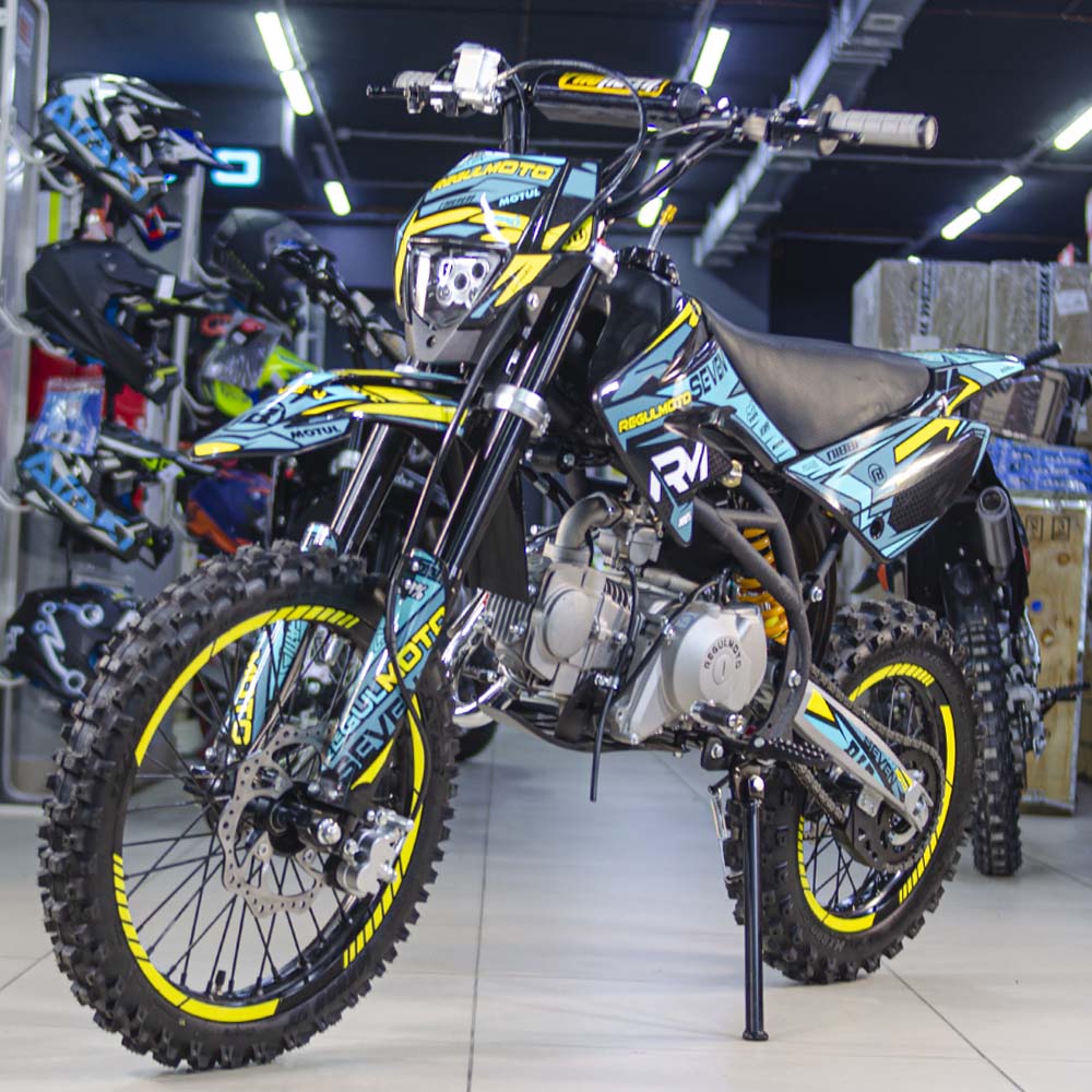 Питбайк Regulmoto SEVEN (Черный/ желтый /синий)