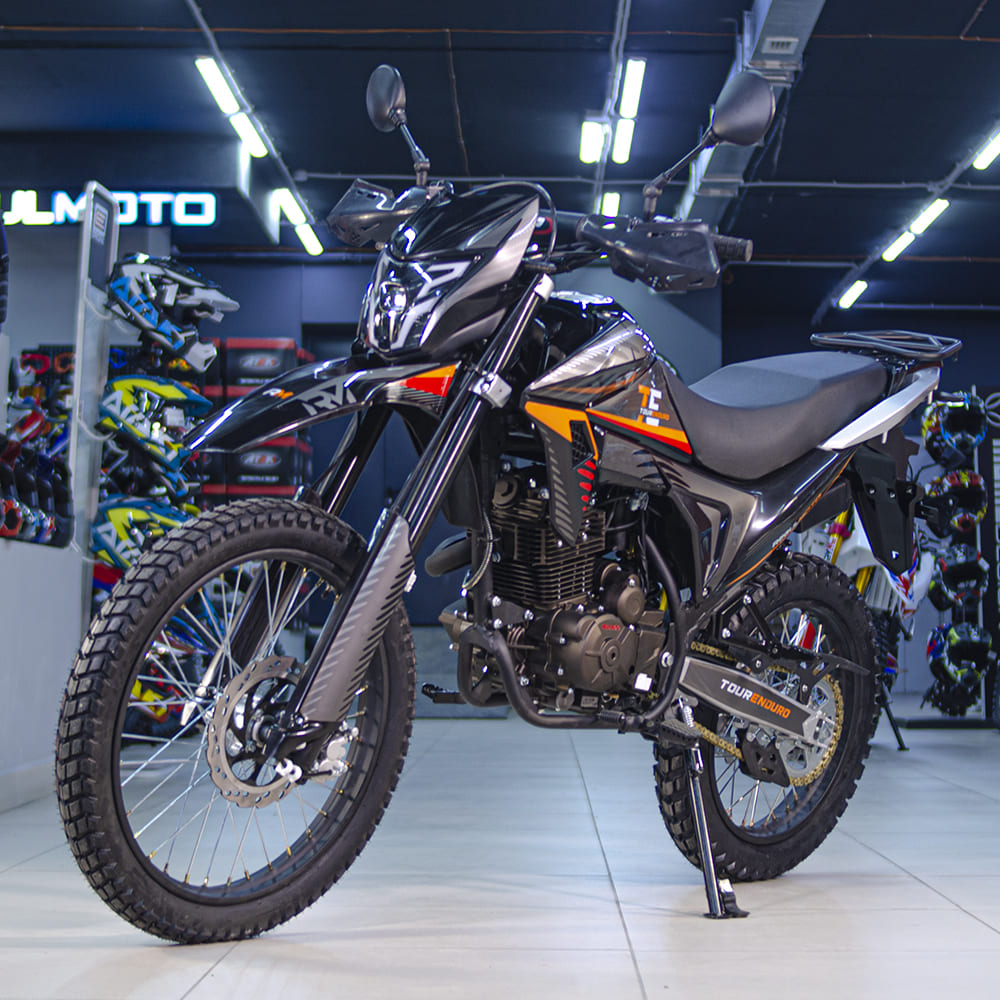 Мотоцикл Regulmoto TE (Tour Enduro) PR, 6 скоростей (Черный/ оранжевый)