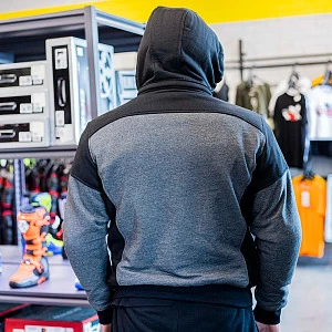 Мотокуртка мужская Hoody MCP (сер/черн, L)