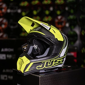 Шлем кроссовый JUST1 J22 Carbon Fluo