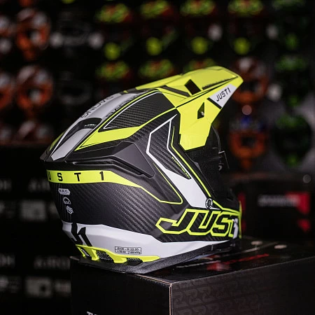 Шлем кроссовый JUST1 J22 Carbon Fluo