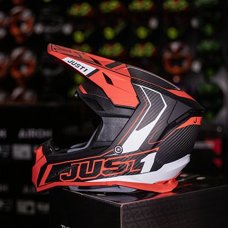 Шлем кроссовый JUST1 J22 Carbon Fluo